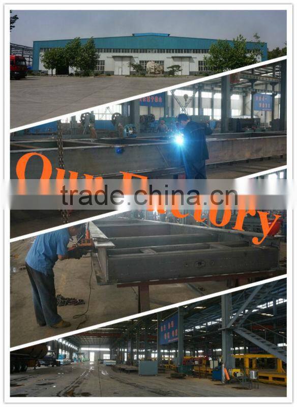 tri axle 50 Tons platform trailers for heavy duty for sale with good price (air suspension optional) for AngolaCongo