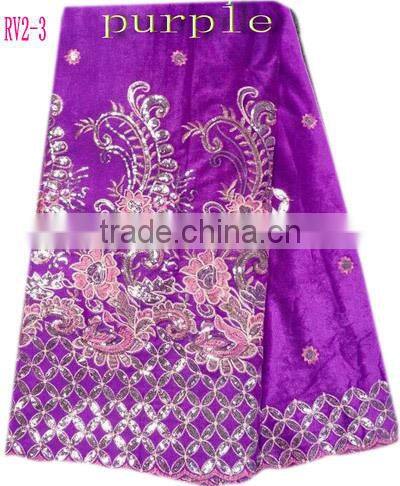rv2-6 royal african velvet lace fabrics for dress
