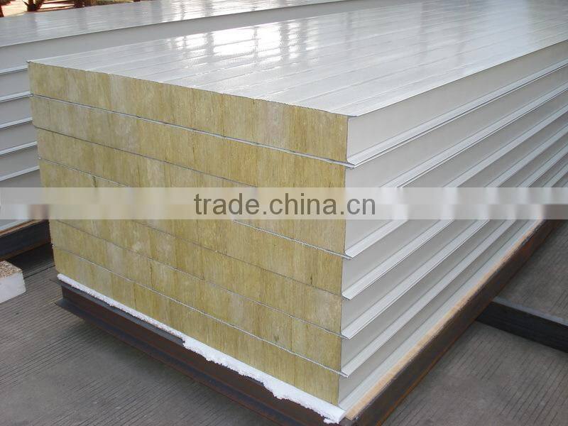 good quality low cost rockwool sandwich panel for wall and roofing