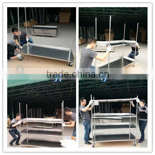 High Quality Stainless Steel Mobile Solid Shelving-12 years Professional Manufacturer&Very Competitive Price
