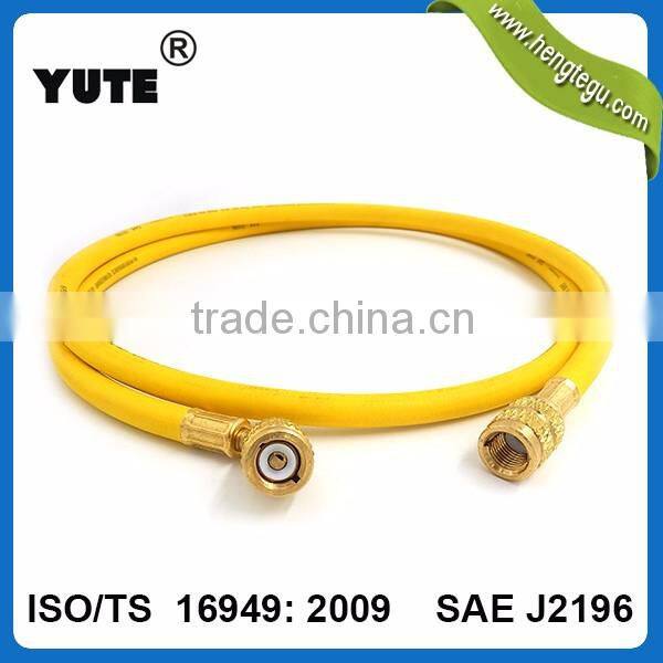 SAE J2196 YUTE 1/4 inch standard R134a refrigerant charging hose with fittings