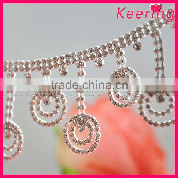 new design rhinestone trimming chain in small MOQ WRC-236