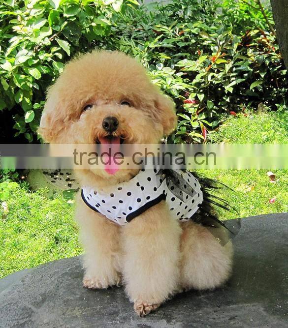 Puppy Pet Clothes Summer Dog Cute Smiling Face Round Dot Little Skirt XS-XL 16693