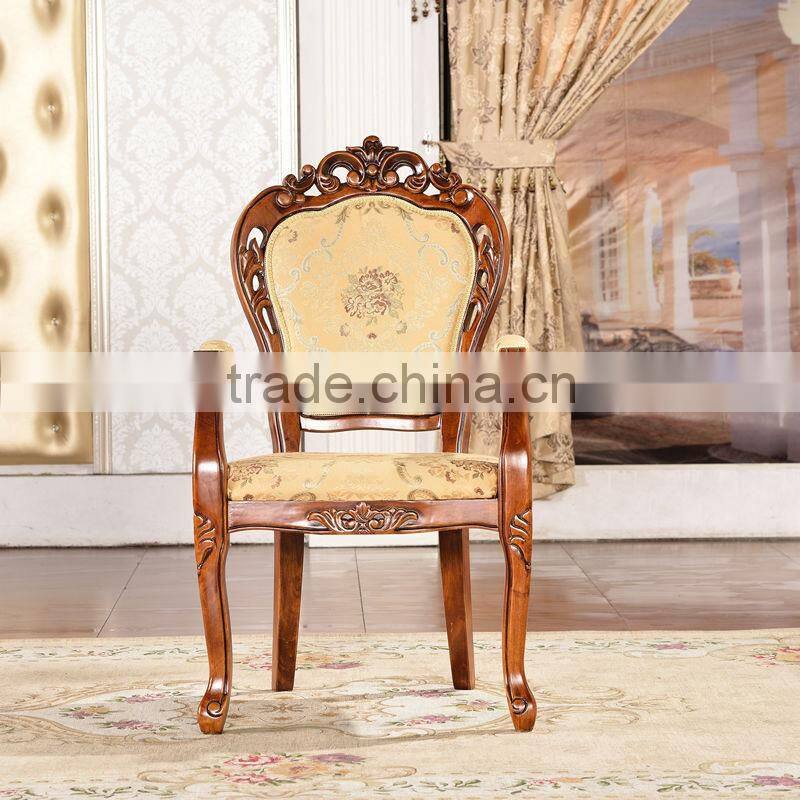 Best seeling durable hand carved wood chair wood dining chair 993B