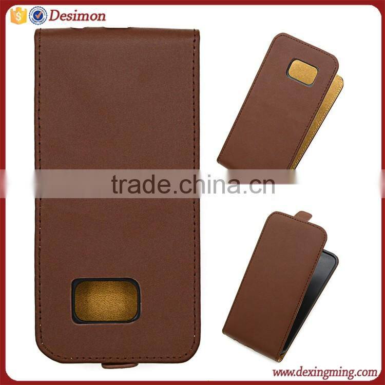 vertical flip magnetic flap leather case for Samsung Galaxy s7