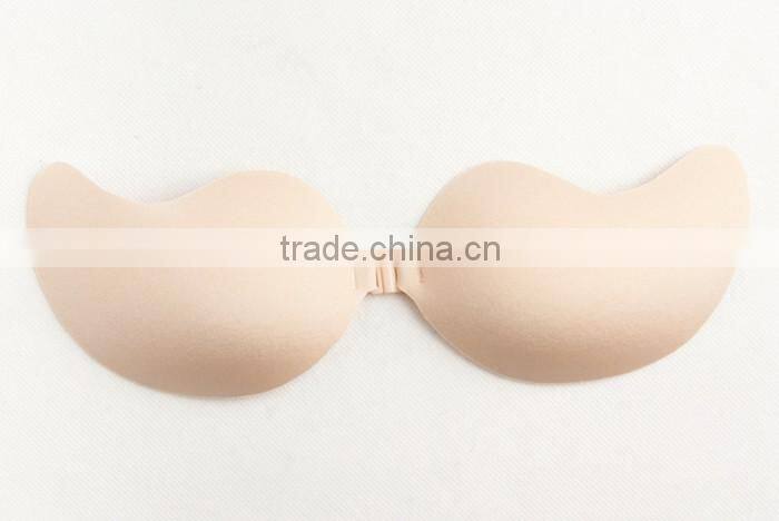 OEM Hot Nude Sexy Silicone Invisible Strapless Backless Quarter Cup Bra