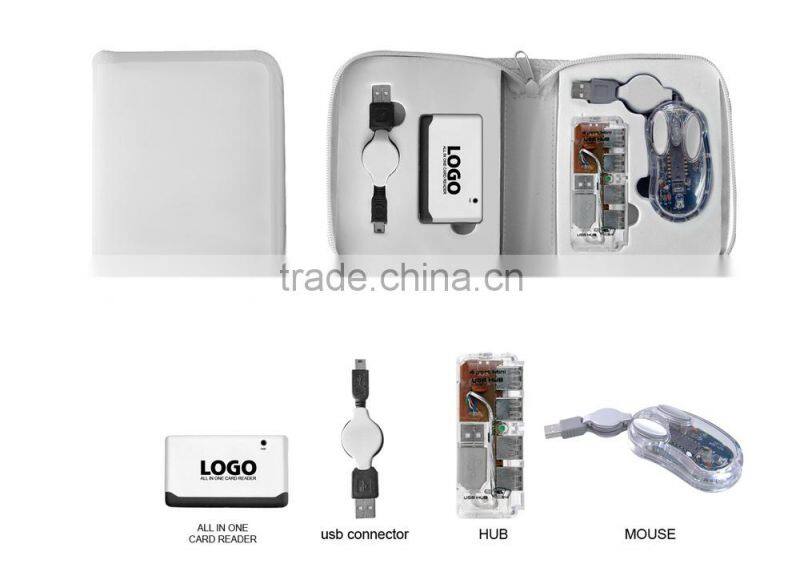 Promotional Gift Hot Consumer Electtronics including Mouse USB Connector Hub Card Reader USB Kits