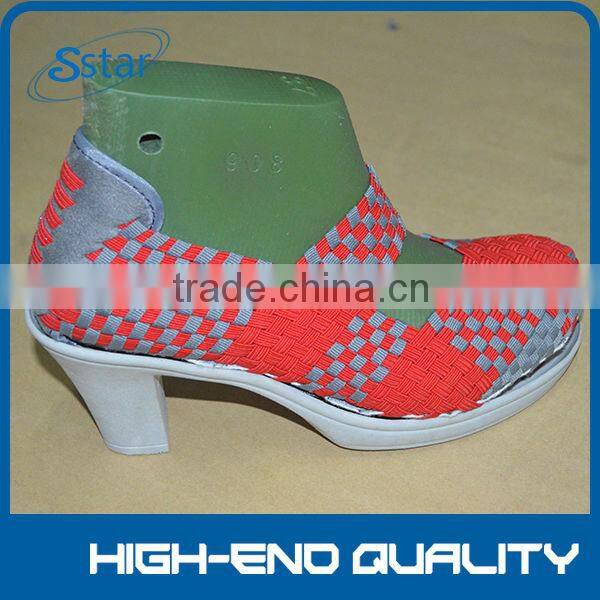 hand woven ladies leather flat shoes