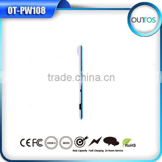 Wholesale 1500mah pocket power bank credit card with Build-in Micro USB cable