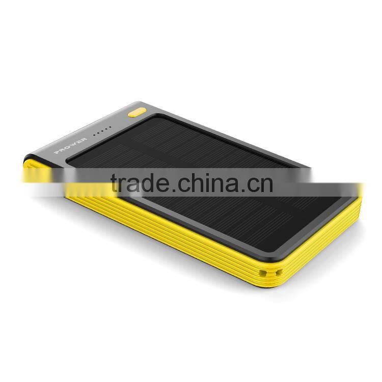 fast charging solar power bank 6000mah for phone MP3 laptop camera
