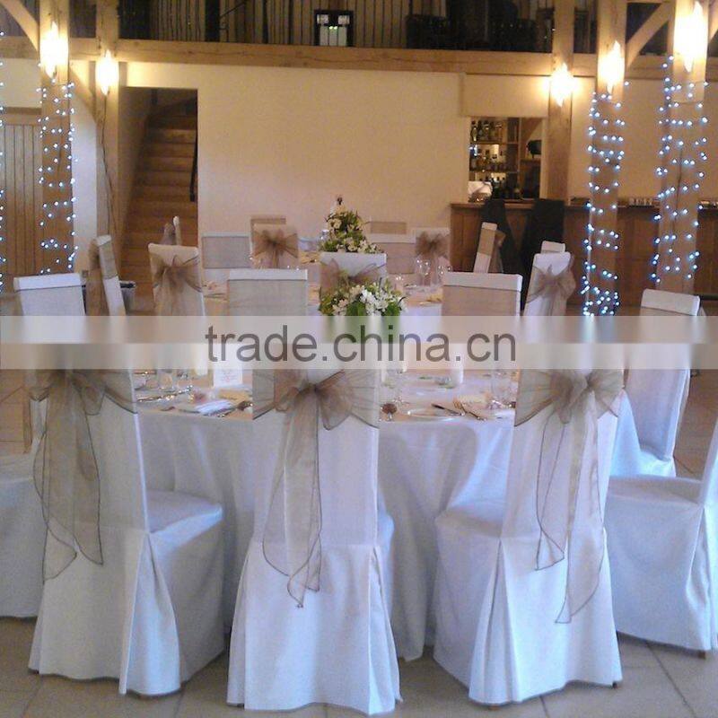 Organza tie chair cover bow for wedding