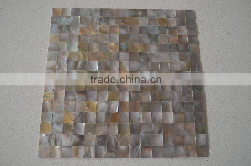 Glossy Brown lip sea shell mosaic , wall tile,interior wall decoration
