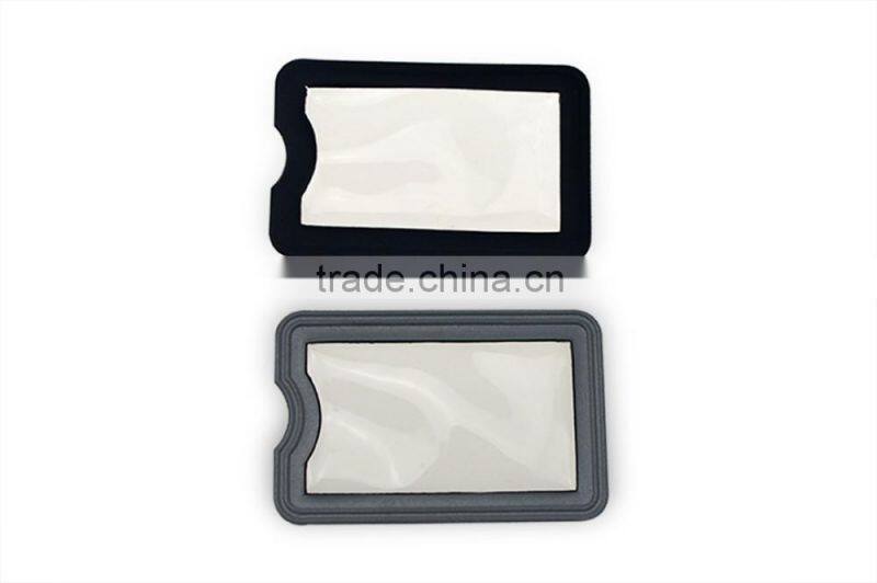 Sewing on Black ID Card Holder on the Cloth