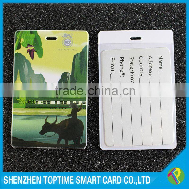 Custom PVC plastic Luggage tag