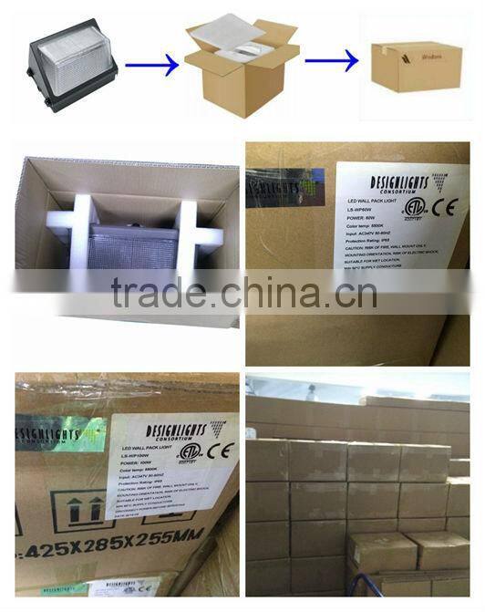 cree chip UL listed Mean Well Driver ETL listed 80w led wall pack fixture, high quality led wall pack lights