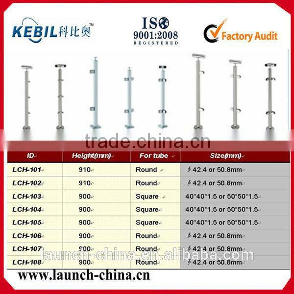 Stainless steel face mouting base plate glass railing post