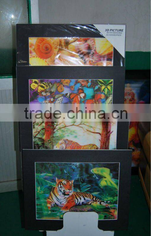 3D painting wall frame picture of Lady Gaga 3D lenticular framed wall photo for home decoration