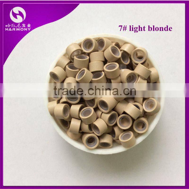 Silicone beads Micro Link Ring Beads Feather Stick Hair Extensions With Mix-Coloured beads 1000pcs 4.0mm*2.0mm*2.0mm