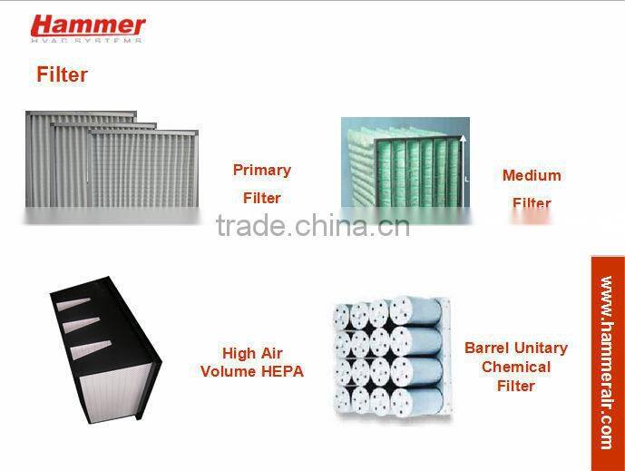 CE certified water or DX hygienic air handling unit