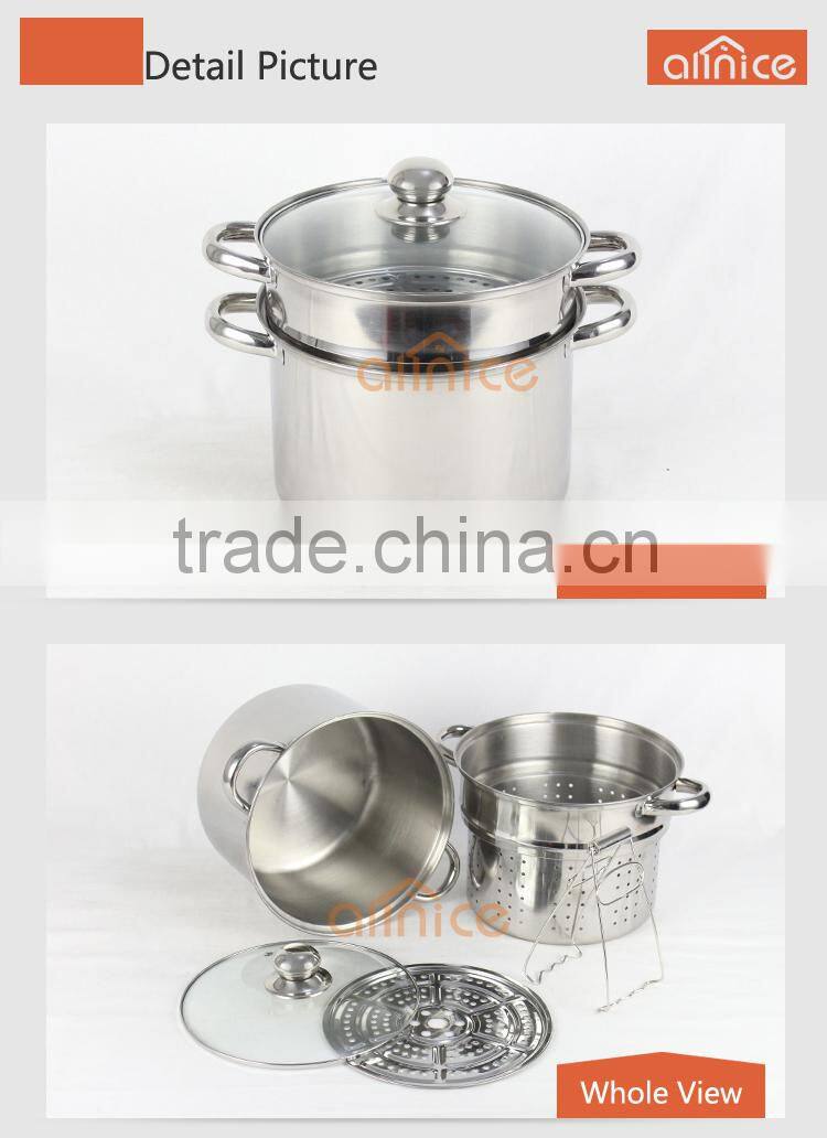 American pasta cooking pot stainless steel steamer kitchen pot