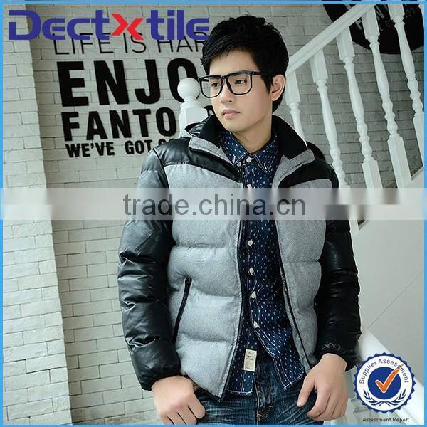 latest design grey down coat winter jacket for men