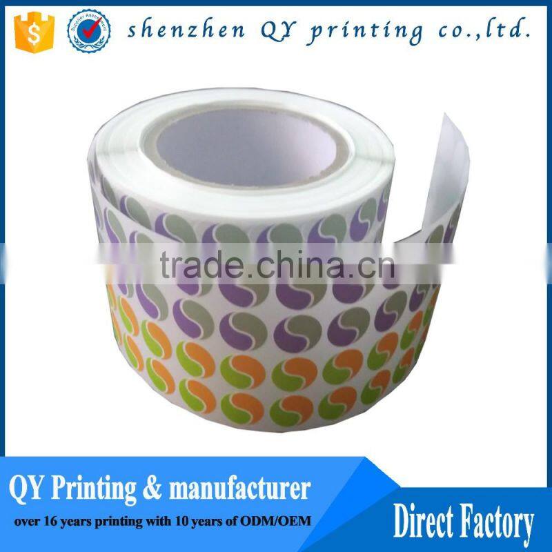 2016 high quality printing small vinyl sticker.laminated adhesive round labels