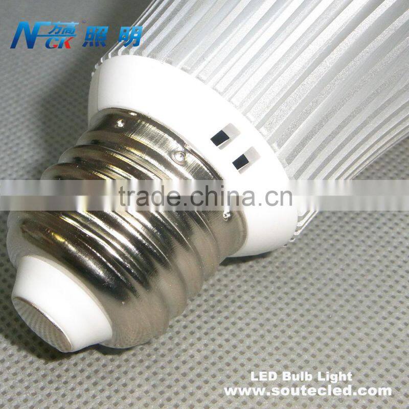 silver casing aluminum good cooling E27 base 220VAC 270 degree 5watt bulb led for hotel restaurant