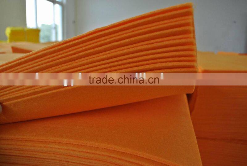 Viscose / polyester yellow cloth nonwoven clean cloth