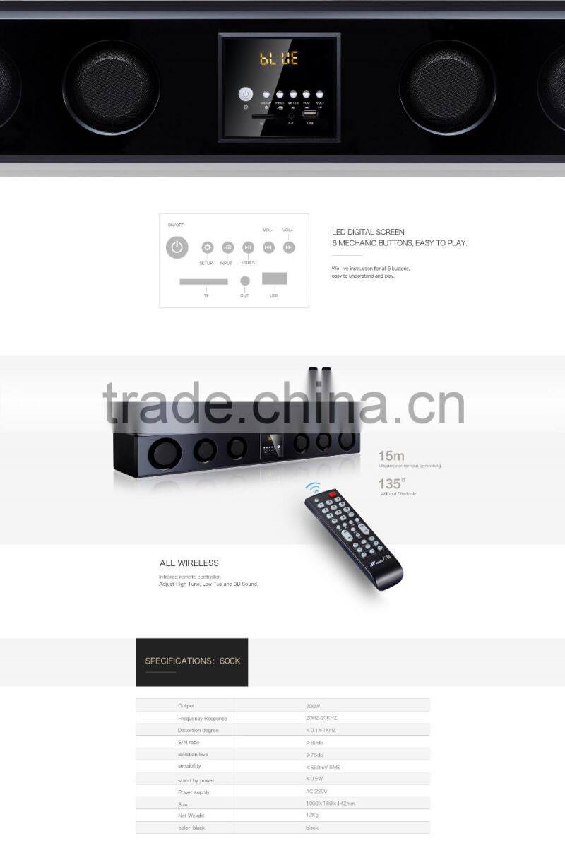 5.1 active home theater speaker system/3D surround sound home theater surround sound system/karaoke home theatre system with mic