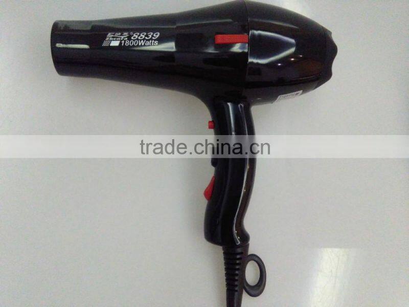 professional AC motor hair dryer strong wind hair dryer with low noise ZF-8839