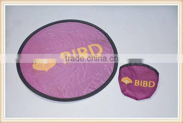 Promotional foldup plastic frisbee