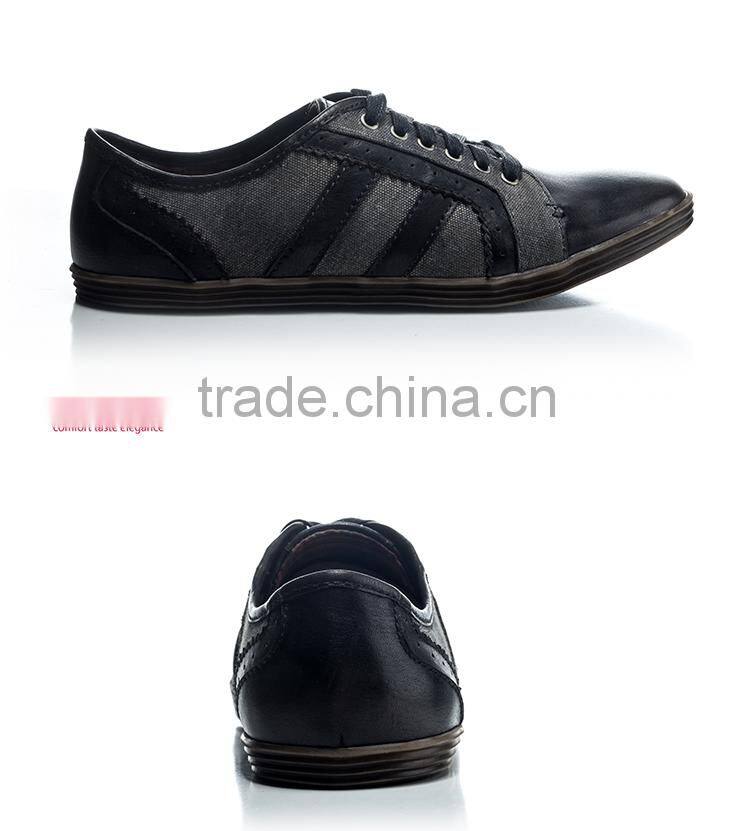 genuine leather men casual shoes nice perfect shoes Denim lace-up shoes