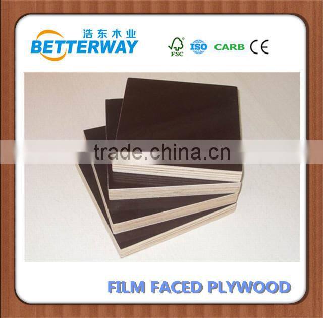 Poplar veneer core brown phenolic film faced plywood for construction