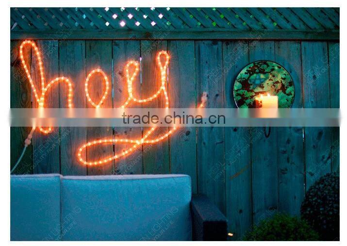 Manufacturer of 100M Amber Color Decoration LED Rope Light