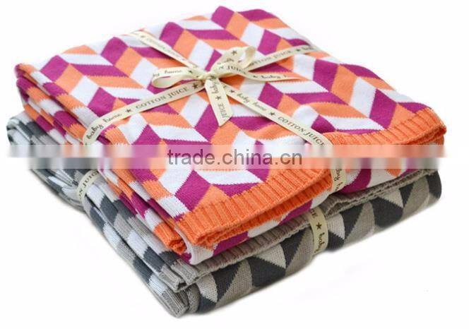 SZPLH Eco-friendly jacquard 100% acrylic throw blanket