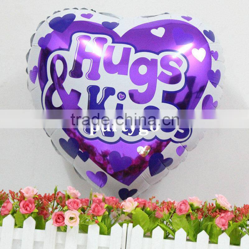 18 inch round shape red aluminum foil balloons for party decoration with little star printed