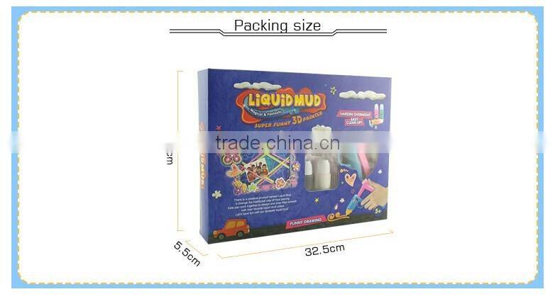 Funny diy dough with 3D painter liquid mud toy