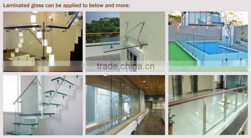 high quality 13.14mm clear laminated glass with AS/NZS 2208,ANSIZ97.1 EN12150