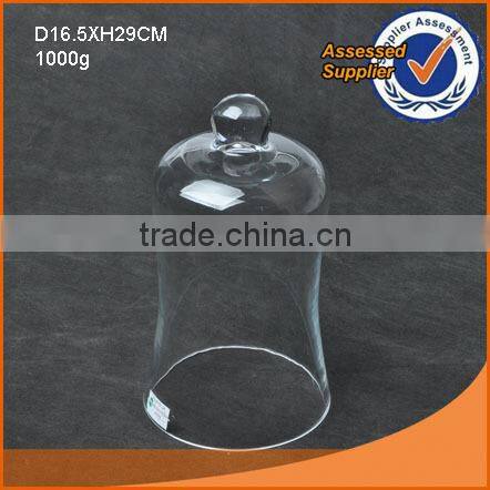 Decaled bird glass cake dome cover