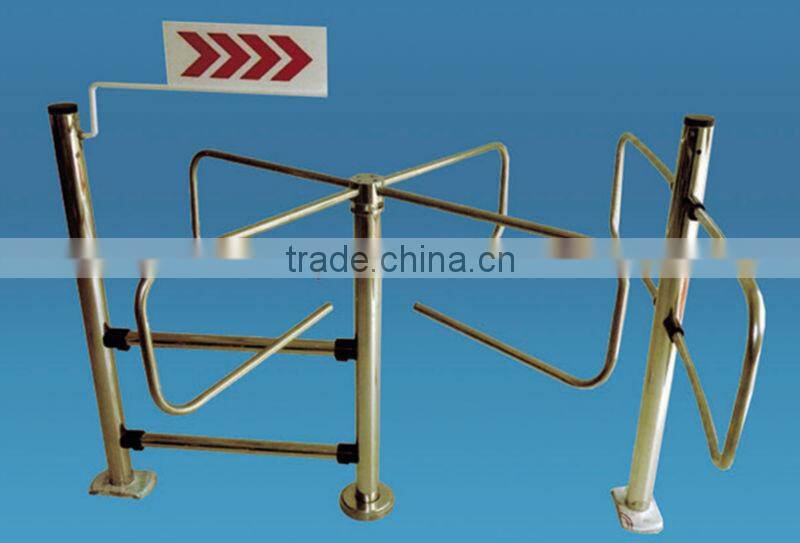 supermarket four arms stainless turnstile