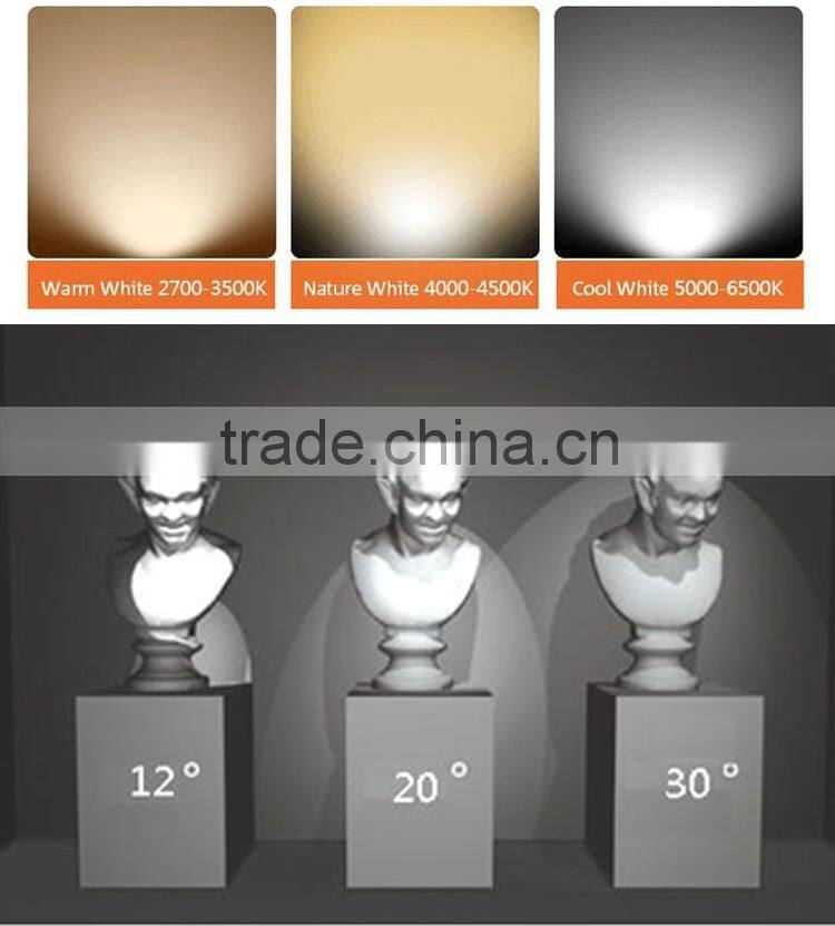 SAA dimmable led track light gold white and balck inner ring optional