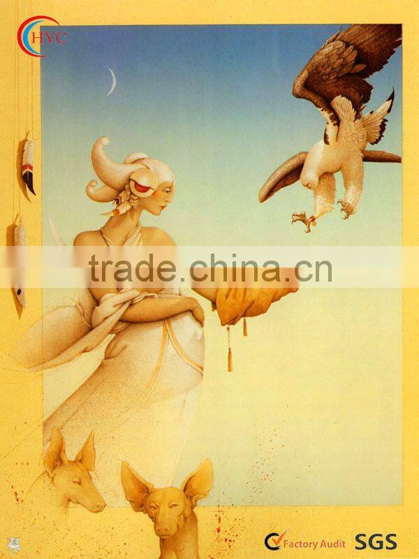 abstract dancers paper art paintings printed