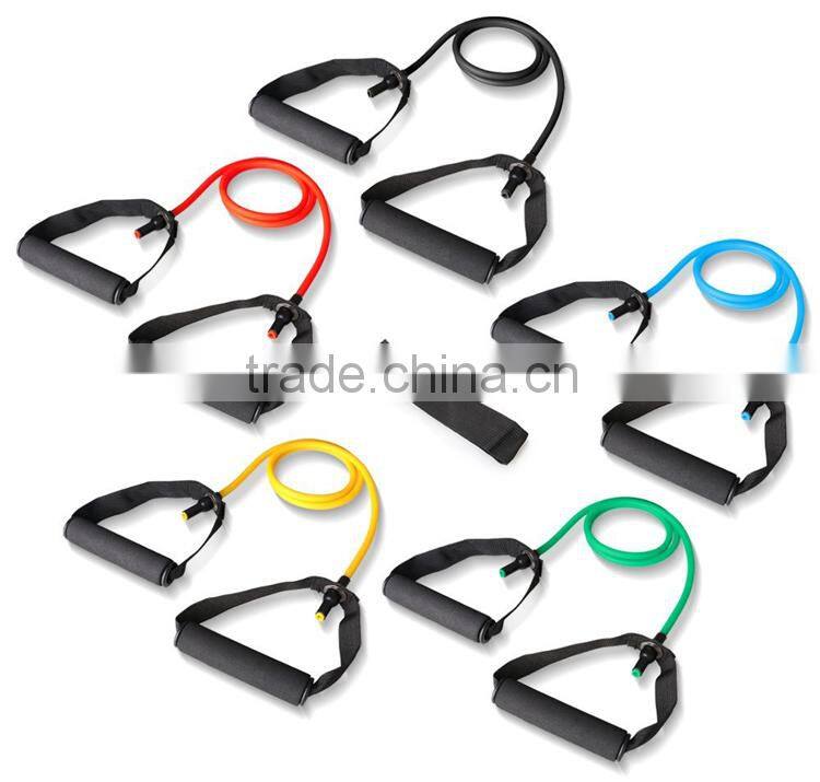 Extra Heavy 4 Feet sleeved latex fitness chest expander exercises