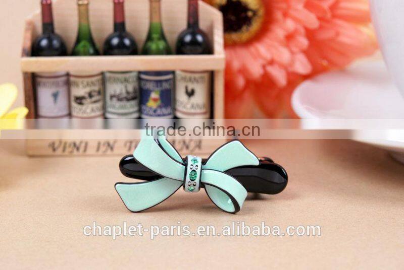 Rhinestone bow french pin fashion hair jewellery