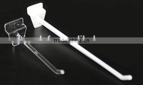 Plastic transparent blue single hook for display
