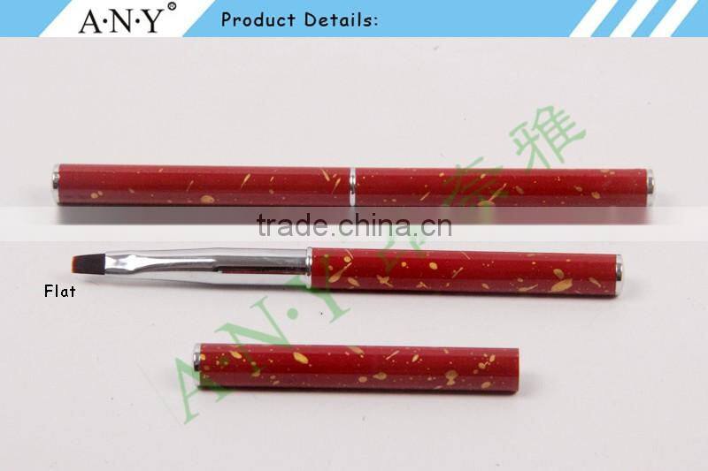 ANY New Arrival Mental Handle Pure Color Flat Hair Gel Nail Art Brush Hot Sale