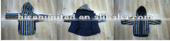 Children's Padding Colourful Stripe Hood Jacket