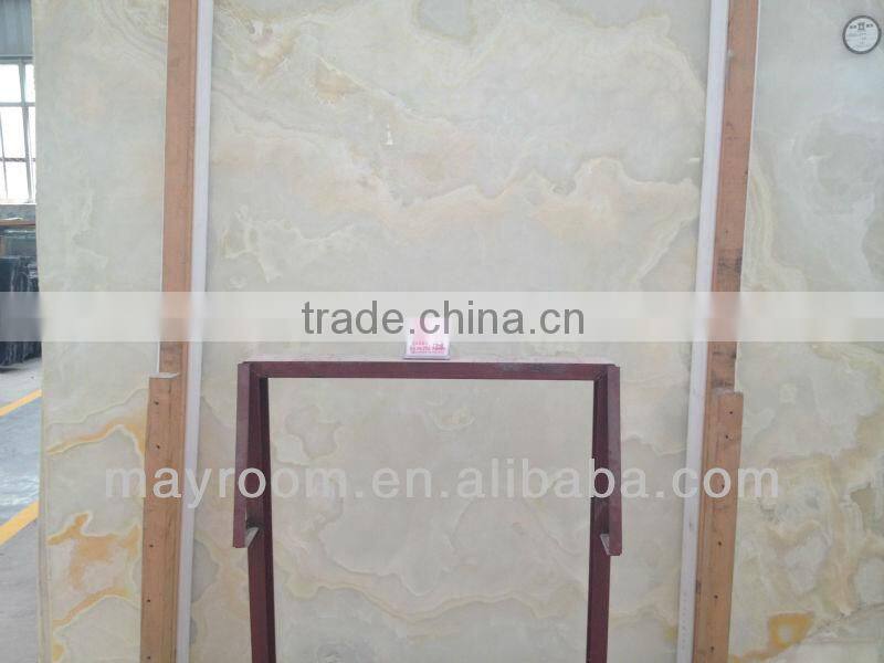 Delicate White onyx slab