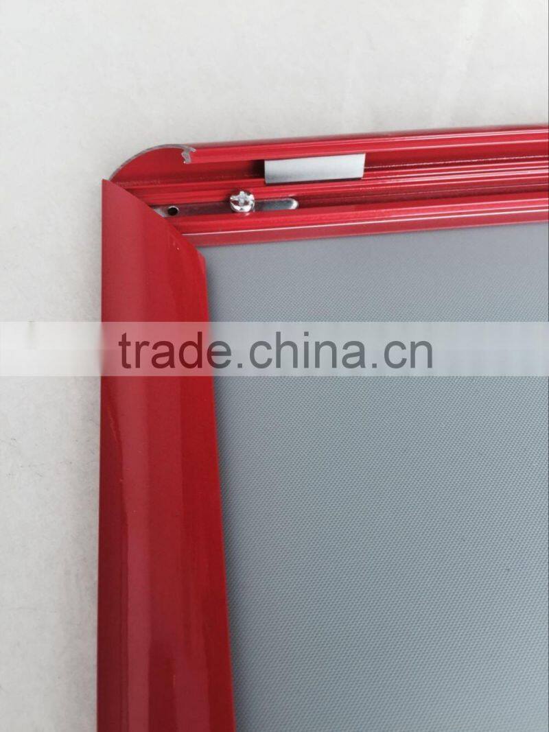 Advertising aluminum wall hanged photo frame red poster frame moulding