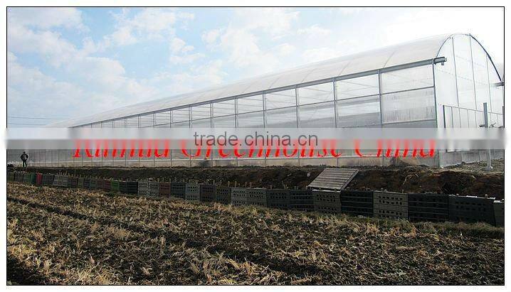 Double inflated plastic film greenhouse